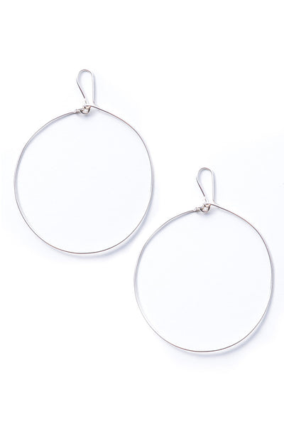 Nandi Silver Hoop Earrings