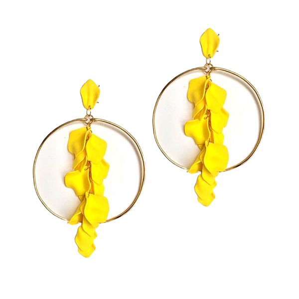 Yellow Petal Earrings