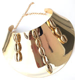 RAINA Gold Plated Bib Choker Statement Necklace