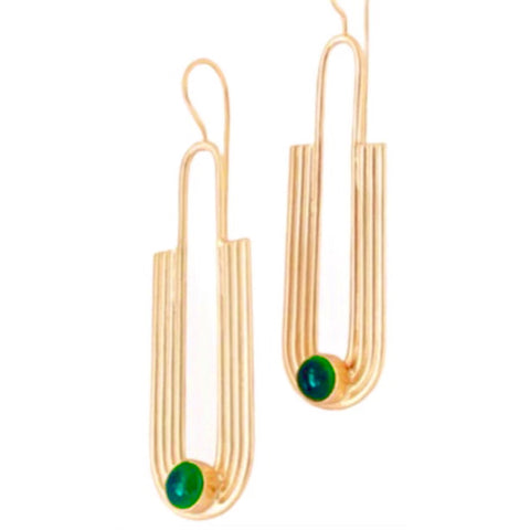 Zanzibar Green Onyx Earrings