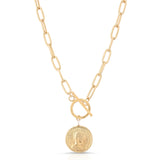 Viviane Gold Medallion Necklace