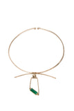 Emerald Quartz Pendant Collar Necklace