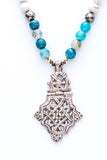Saba Beaded Cross Necklace