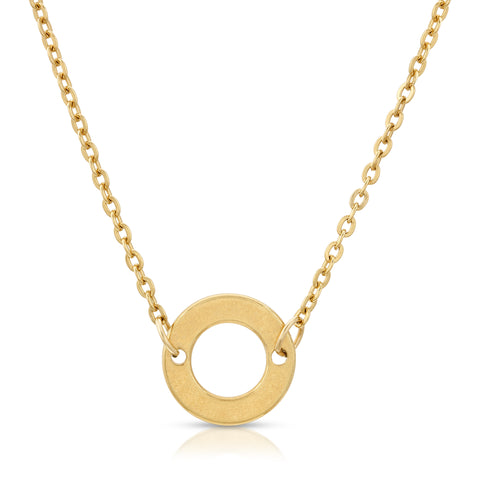 COTONOU Gold Circle Necklace