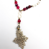 Eleni Beaded Cross Necklace