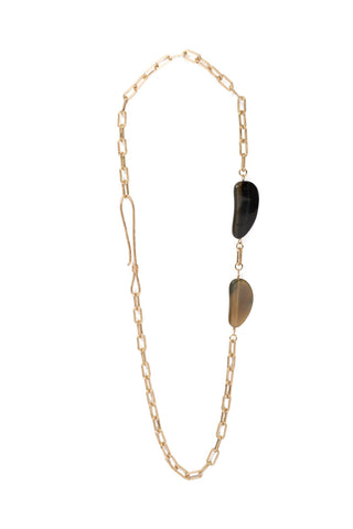 Serengeti Mixed Horn Long Link Necklace